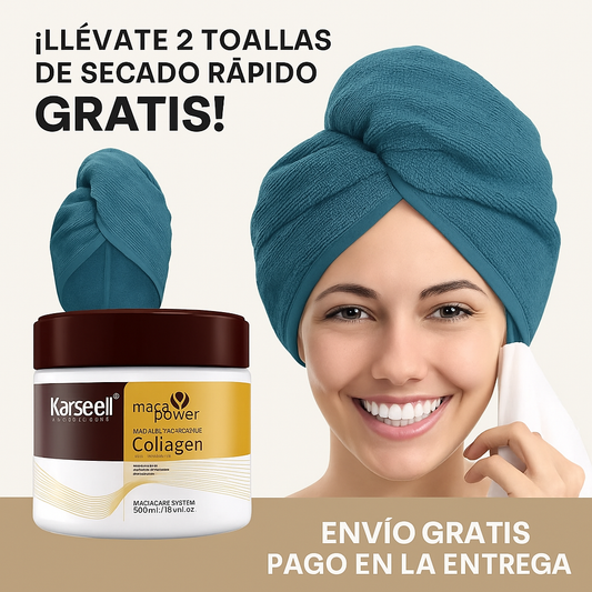 Mascarilla Capilar Reparación 500ml + REGALO 2 Toallas Mágicas (colores surtidos)